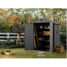 KETER. Casuta gradina Darwin 6x4 cu usa dubla, Gri..